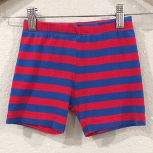 Member’s‎ Mark Boys Sz 5T Pajama Shorts Striped Red and Blue 100% Cotton Summer